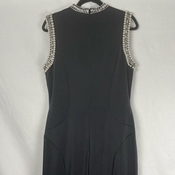 IEENA for Macduggol 25933I Pearl Accent Long Black Evening Dress - Women’s 16 - Picture 4 of 9